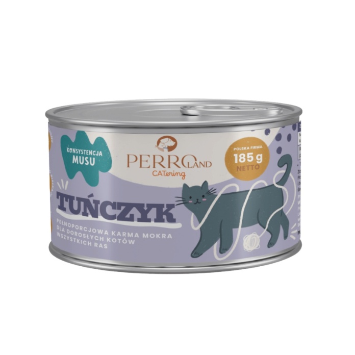 WOW Cat Kawałki wołowiny w sosie 85g PERROLand CATering Tuńczyk 185 g - pełnoporcjowa mokra karma z tuńczykiem dla kota